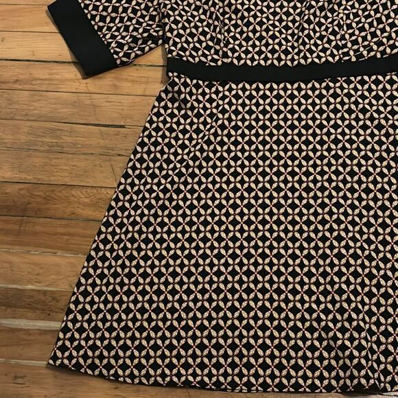 Women’s Black Patterned Collared Dress 2XL - Picture 3 of 5
